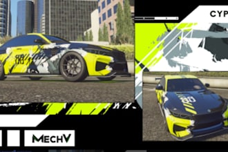 design a custom vehicle wrap, cars, pickups, trailers, etc