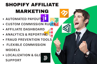 setup shopify affiliate marketing goaffpro referrly refersion uppromote jaka blp
