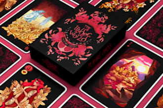 design custom 52 playing card deck or poker cards tuck box mockup rulebook fast