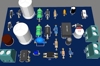 do schematic design, pcb design, pcb boards in easyeda, proteus, kicad, altium