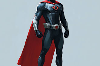 make a superhero cartoon character for you