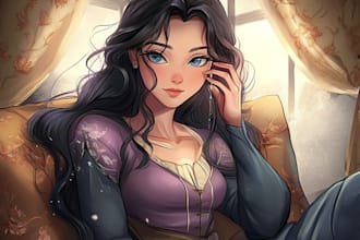 draw your portrait into a disney style cartoon