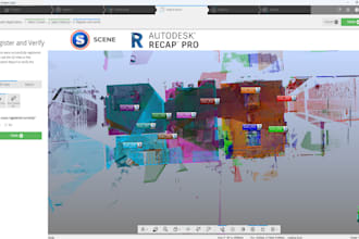 process and register point cloud data using recap and scene