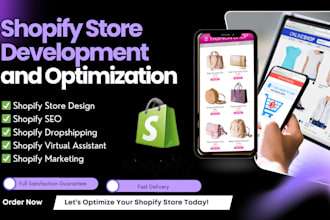 develop shopify dropshipping store design SEO marketing expert virtual assistant