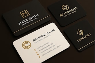 design luxury business cards with unlimited revisions for your brand