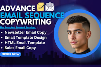 write email sequence for newsletter, cold outreach and HTML templates design