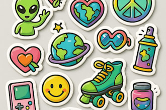 design 5, 10 , 20 or more advance quality sticker pack