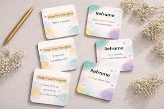 design custom printable affirmation cards