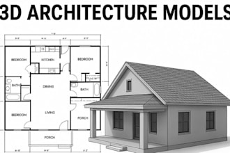 convert 2d blueprint to 3d architecture models with archicad, revit or sketchup