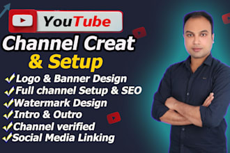 create and setup youtube channel with logo and watermark