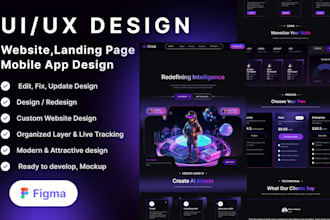 design redesign modern website and mobile app