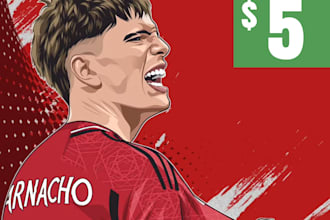 draw your face into vector cartoon art