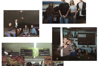create an aesthetic pastel photo collage for your memories