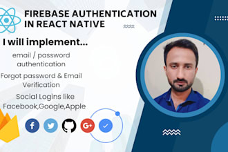 do user authentication in react native using firebase, supabase and rest apis