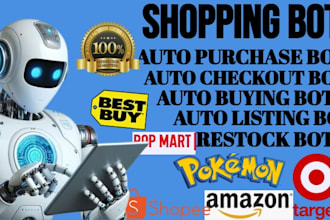 develop auto purchase bot pokemon bot auto buying bot shopping bot