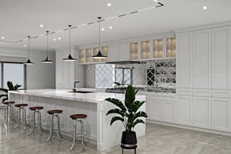 do kitchen and bathroom 3d model with renders