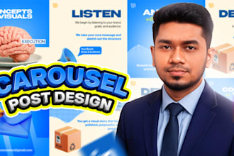 design engaging linkedin carousel, instagram carousel post