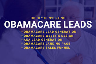 obamacare leads obamacare website obamacare landing page obamacare ads setup
