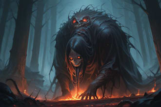 draw fantasy or dark creepy horror art illustration