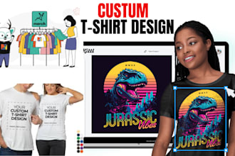 create a trending custom t shirt design and bulk t shirts design