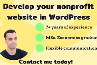 develop your donation optimized nonprofit wordpress website