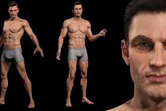 model 3d realistic metahuman character virtual reality real time digital human