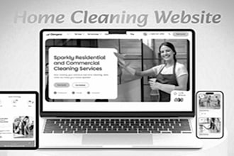 cleaning website design residential commercial cleaning services, deep clean