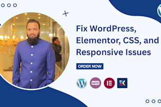 fix wordpress errors, elementor issues, CSS bugs, and responsive problems