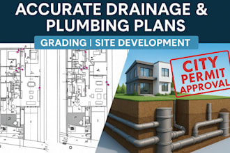 design drainage plumbing grading and water supply plans for city permit approval