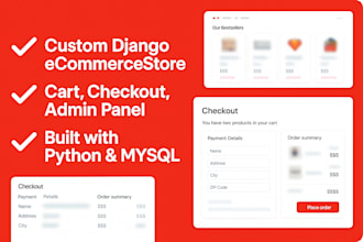 build a custom ecommerce website with django and mysql