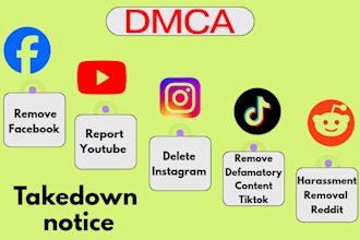remove,takedown infringing,harassing,defaming,negative,leaked dmca posts