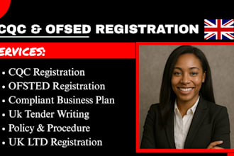 cqc registration, ofsted, UK tender, business plans, and homecare policy
