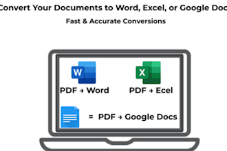 convert PDF to word, excel, or google docs accurately