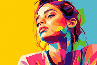 make professional wpap pop art portrait in 24 hours