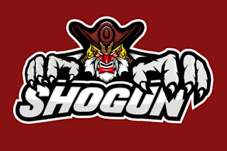 design luxury shogun logo with creative concepts