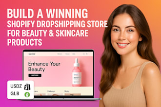 build skincare shopify store dropshipping website for beauty ecommerce website