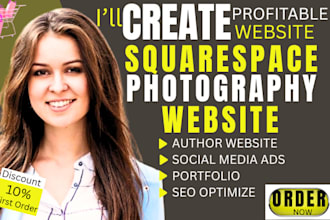 design squarespace wedding photography website or business  book author zenfolio