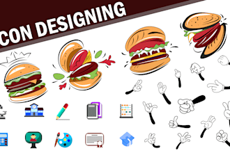 design custom app and web icons in any style