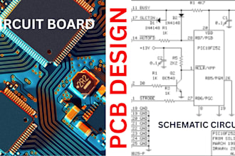 do a circuit design, schematic diagram, pcb design and pcb board
