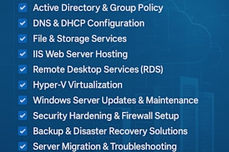 handle all kinds of windows server tasks