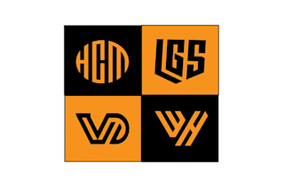 create modern, luxury grid based and letter mark logo