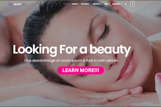 build square space beauty spa salon makeup website hair cosmetic fashion store