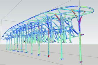 convert steel structure point clouds to model