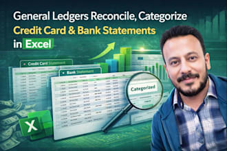 ledger, reconciliation, categorize, credit card, bank statement, profit and loss