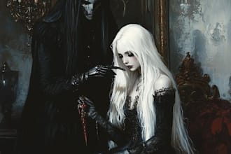 draw fantasy or horror character illustration