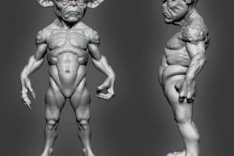 3d character model, 3d lattice model, custom stl files, 3d articulated bjd doll