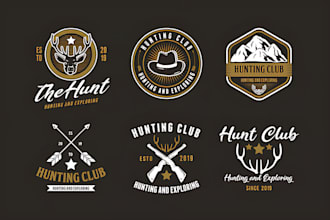 do camping adventure logo set, retro badges, t shirt design