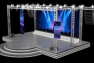 design 3d stage design, birthday event, concert, event, stage design, 3d light