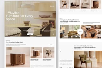 design unique  home decor furniture website for you
