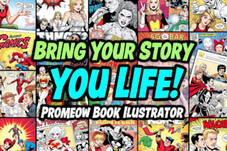 draw top rated comic book illustrator, custom art, dynamic storytelling